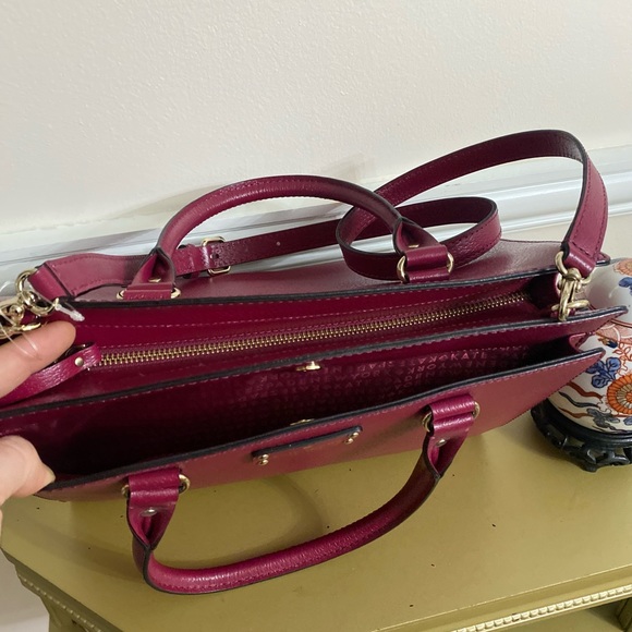 Kate Spade Burgundy satchel purse - Picture 3 of 9
